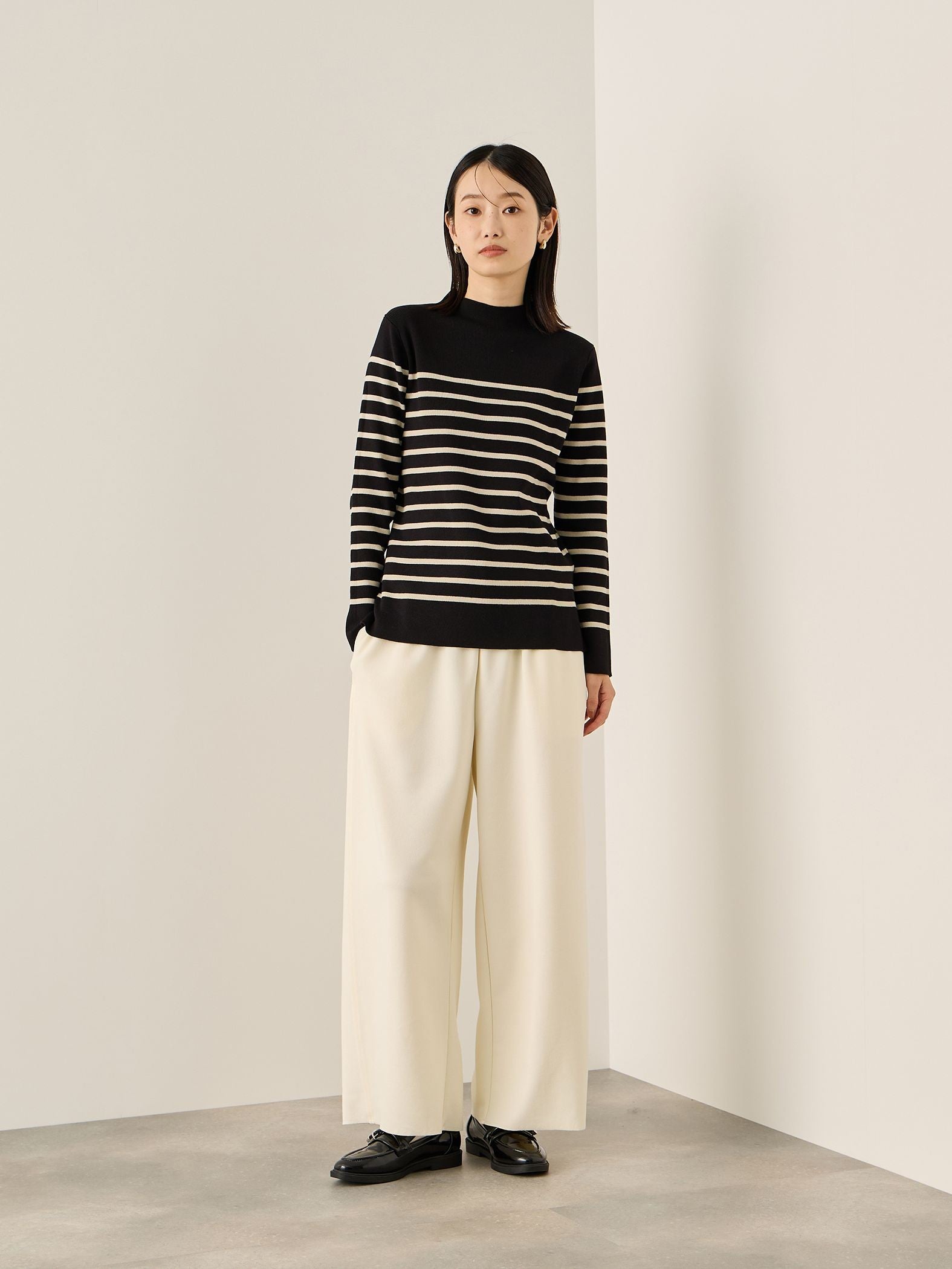 カットジョーゼットイージーワイドパンツ≪手洗い可能≫