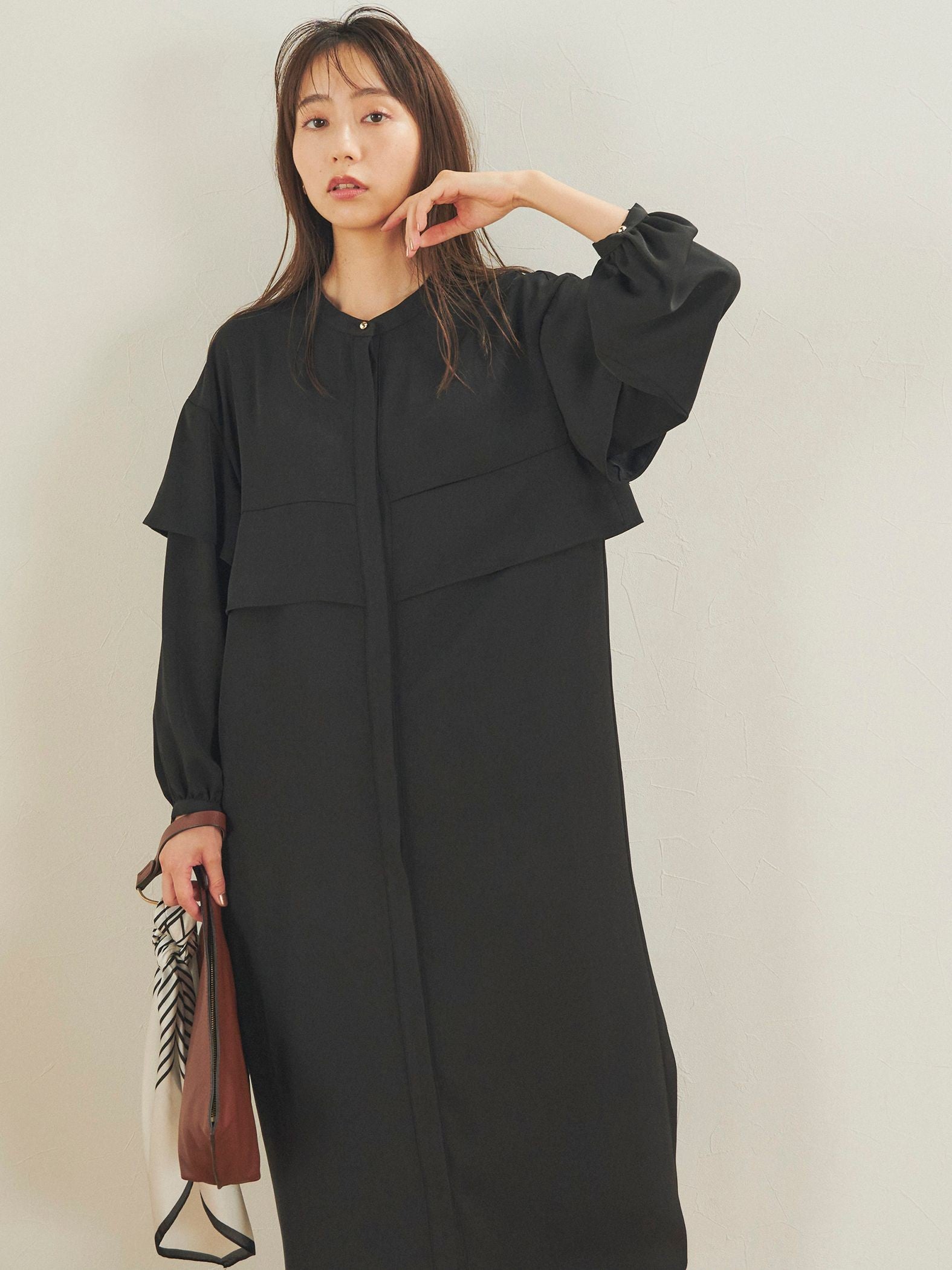 ロイヤルサテンワンピース≪洗濯機で洗える≫
