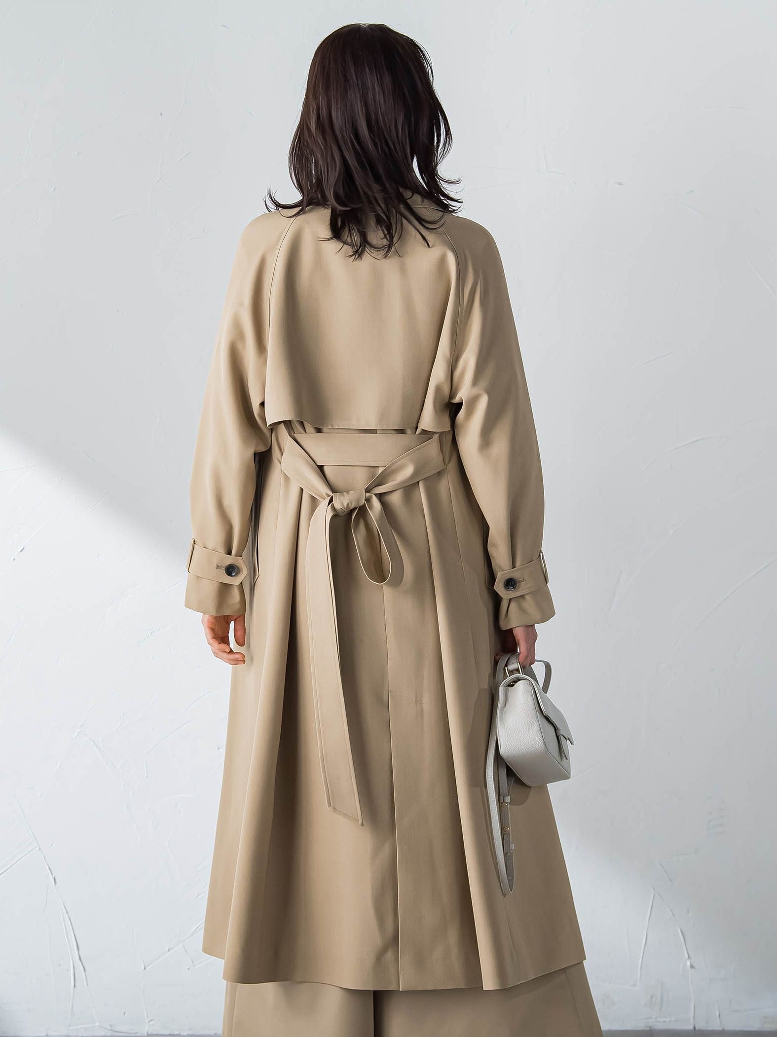 【ラク軽トレンチ】ラグランスリーブスプリングコート≪手洗い≫