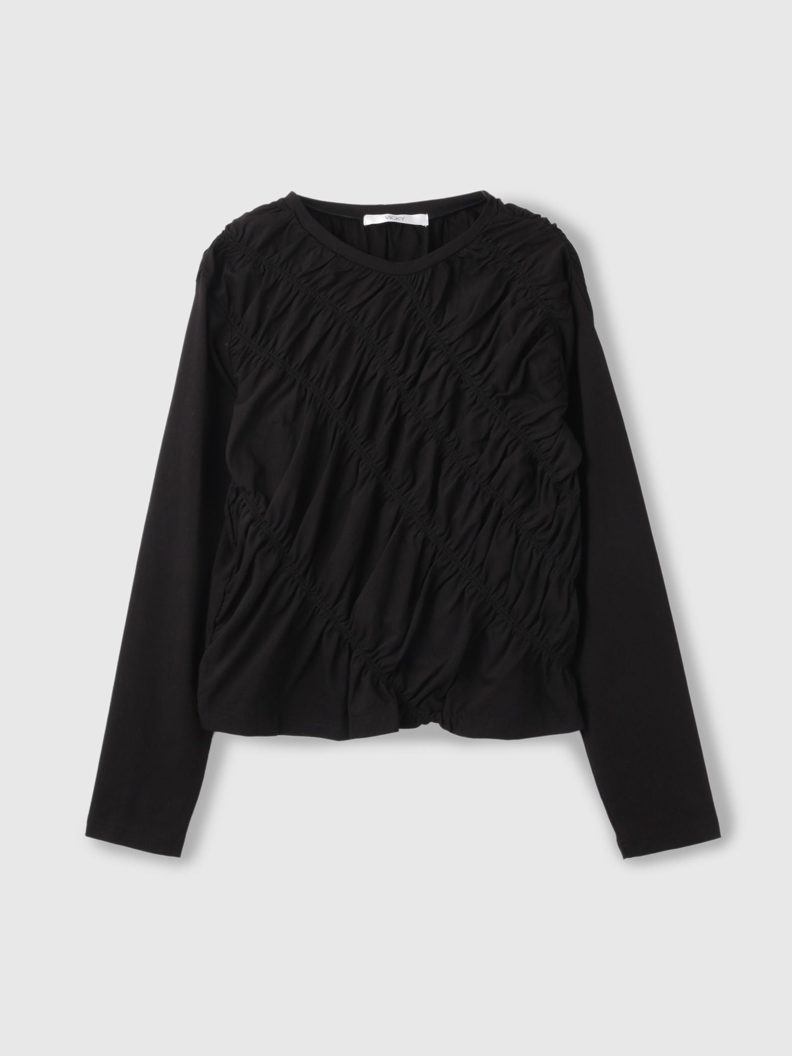 ギャザーラインフロントカットソー≪洗濯機で洗える≫