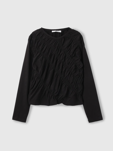 ギャザーラインフロントカットソー≪洗濯機で洗える≫