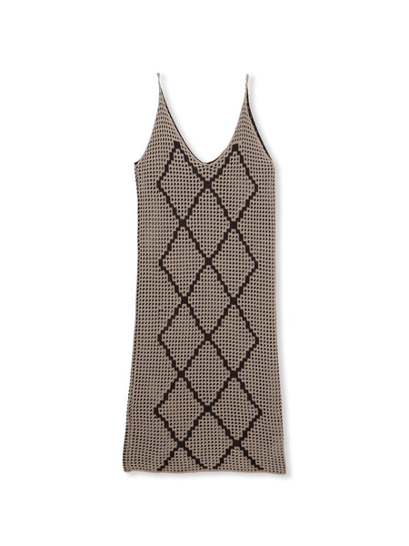 【ENIM BY VICKY】透かし編みニットリバーシブルキャミワンピース《手洗い可能》