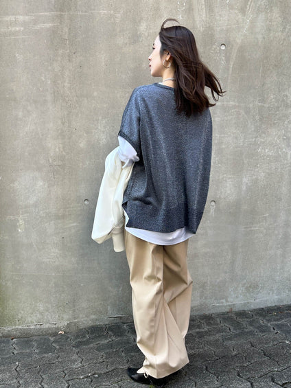 【WEB限定】ラメニットプルオーバー≪手洗い可能≫
