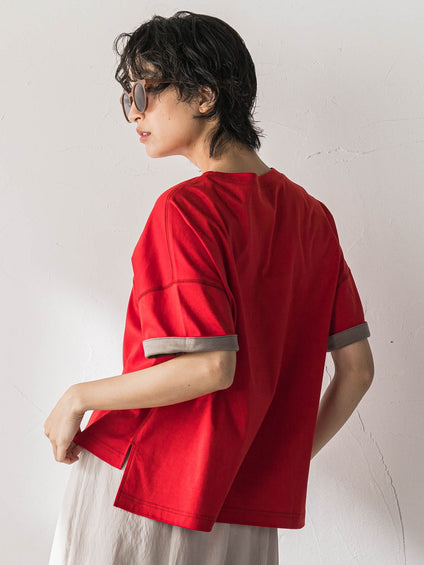 汗ジミ防止バイカラーTシャツ