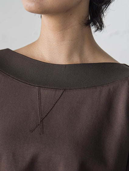 ボートネックドロストヘムスカートセットアップ