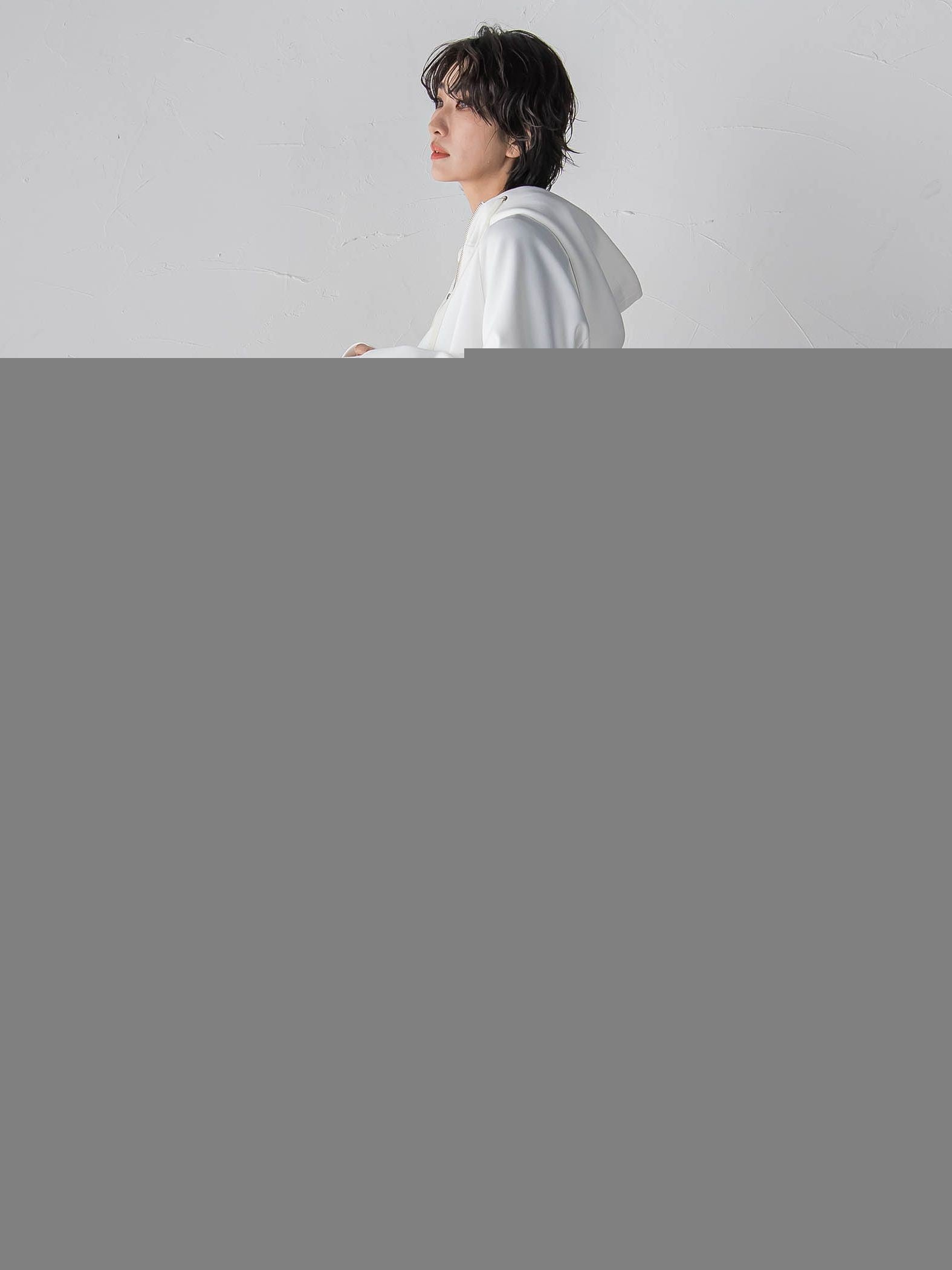 ストレッチダンボールジップパーカー