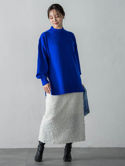 ファインメリノウールチュニックニット≪洗える≫