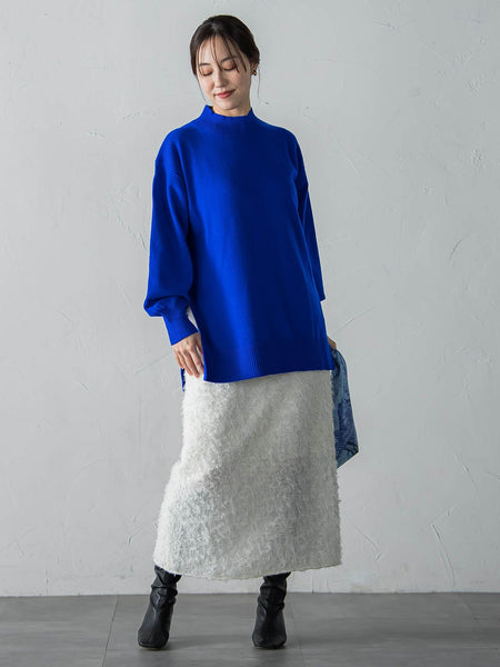 ファインメリノウールチュニックニット≪洗える≫