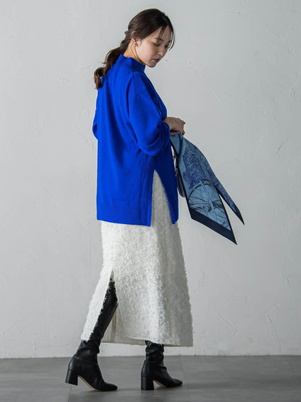 ファインメリノウールチュニックニット≪洗える≫