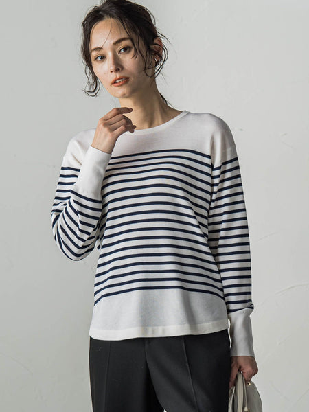 【WEB限定サイズあり】【洗えるニット】Brisbaneクルーネックプルオーバー