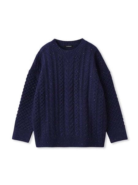 【WEB限定】ケーブル柄編みニット≪洗える≫