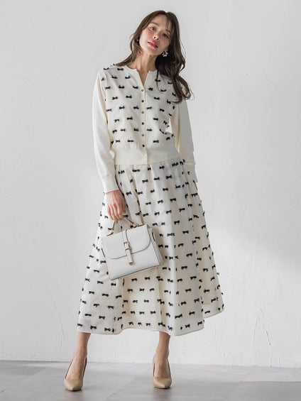 リボンジャガードスカート