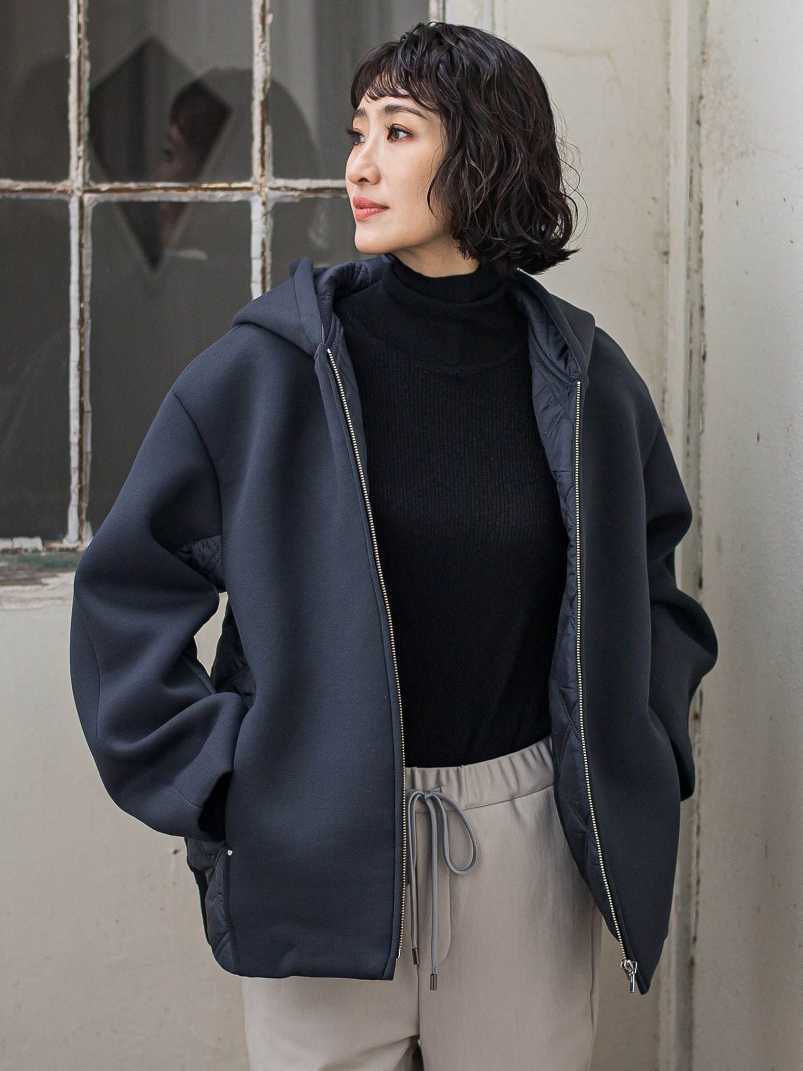 【biyori】ダンボールキルトブルゾン