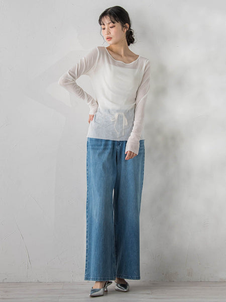 コットンサラチュールカットソー