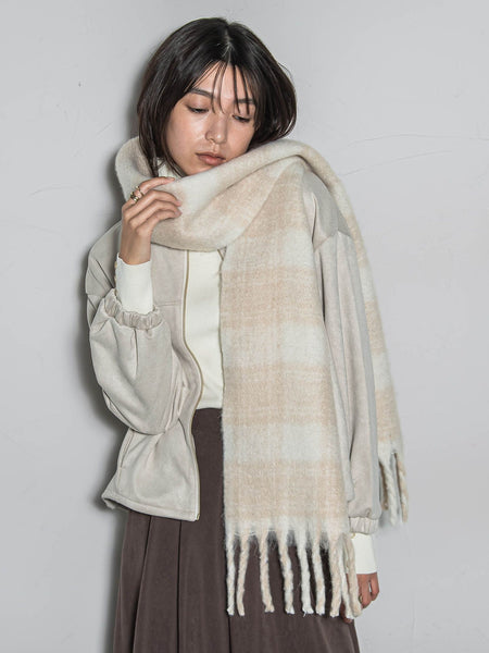 ブークレチェックストール