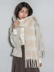 ブークレチェックストール