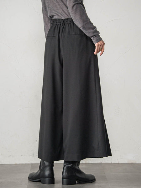 【カタログ掲載・一瞬で楽とキレイを叶える】ナチュラルストレッチプリーツキュロットパンツ≪セットアップ対応≫