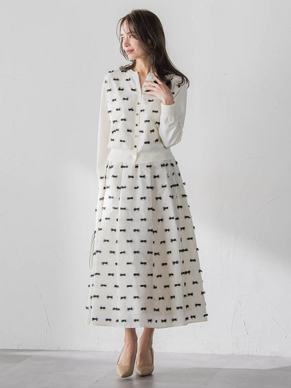 リボンジャガードスカート