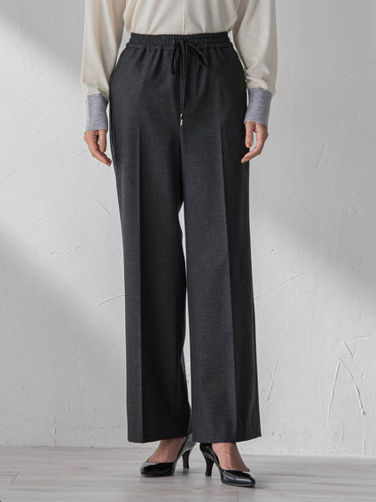 両面起毛ワイドパンツ