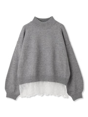 アルパカタッチ*レースハイネックPO