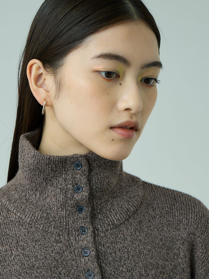 メニボタン2WAYネックニット≪手洗い可能≫