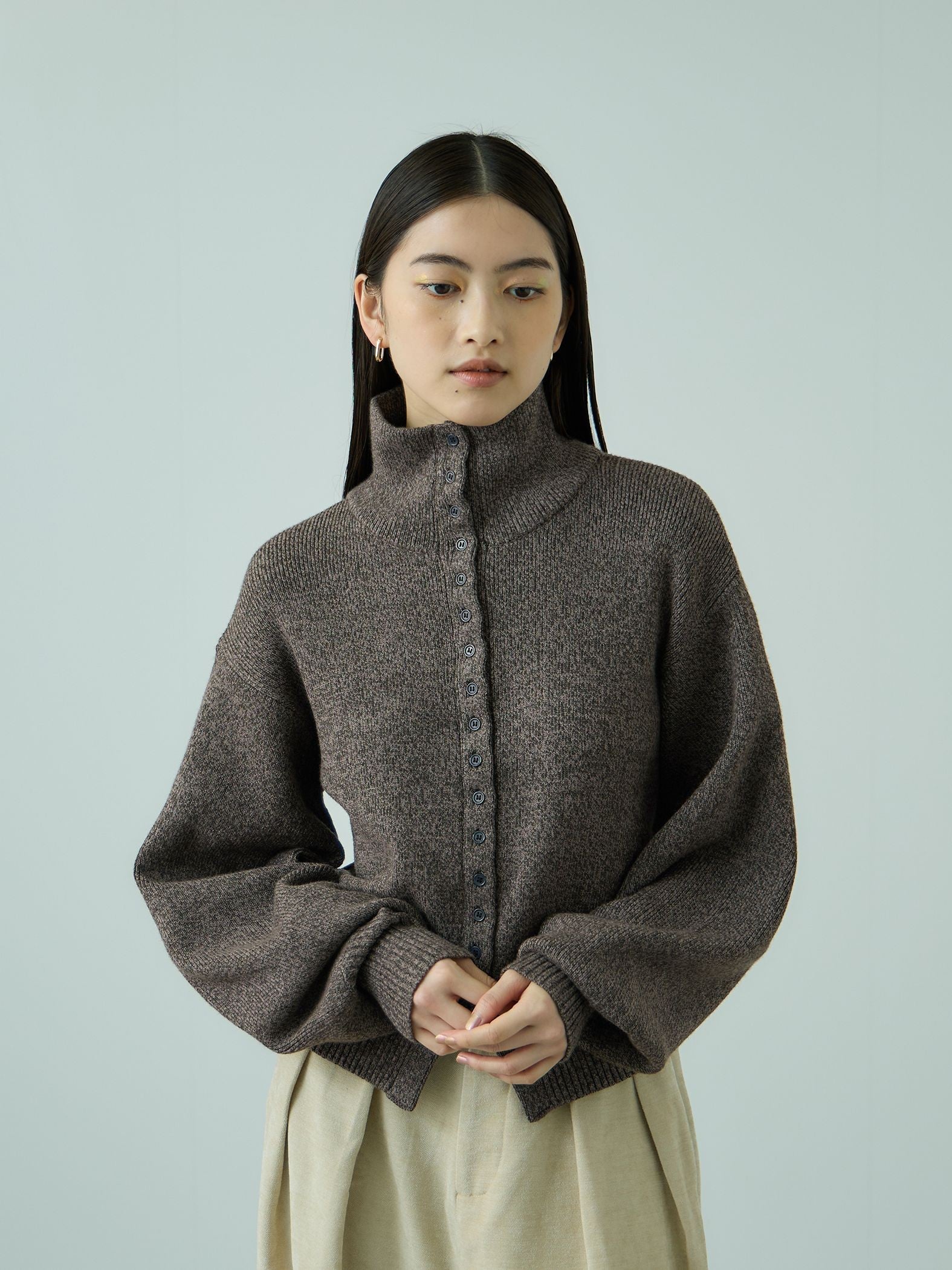 メニボタン2WAYネックニット≪手洗い可能≫