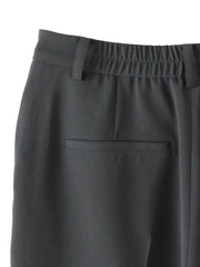 【大きいサイズ】ハイストレッチカルゼストレートパンツ