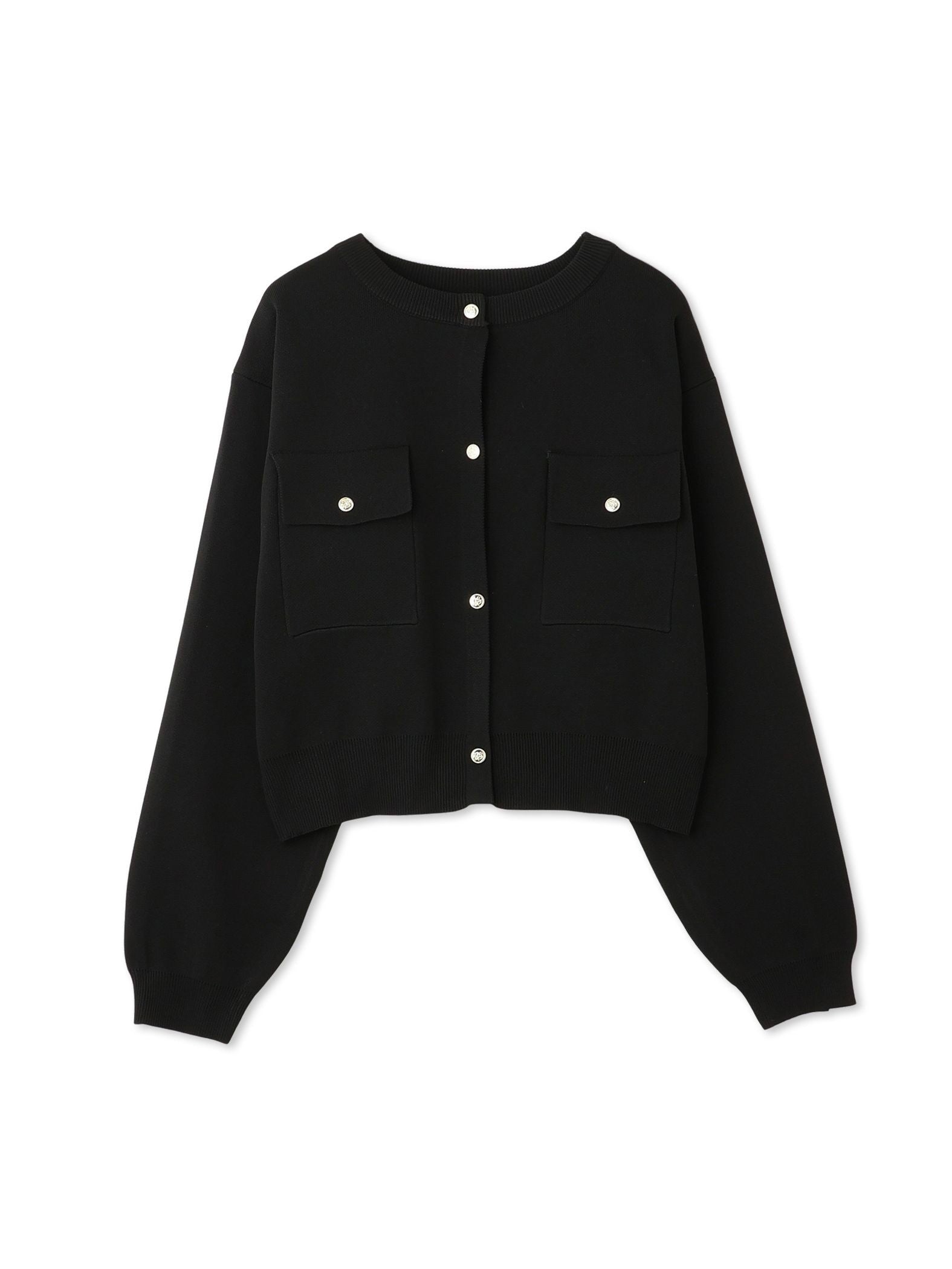 ポケットデザインニットカーディガン≪洗濯機で洗える≫