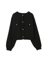 ポケットデザインニットカーディガン≪洗濯機で洗える≫