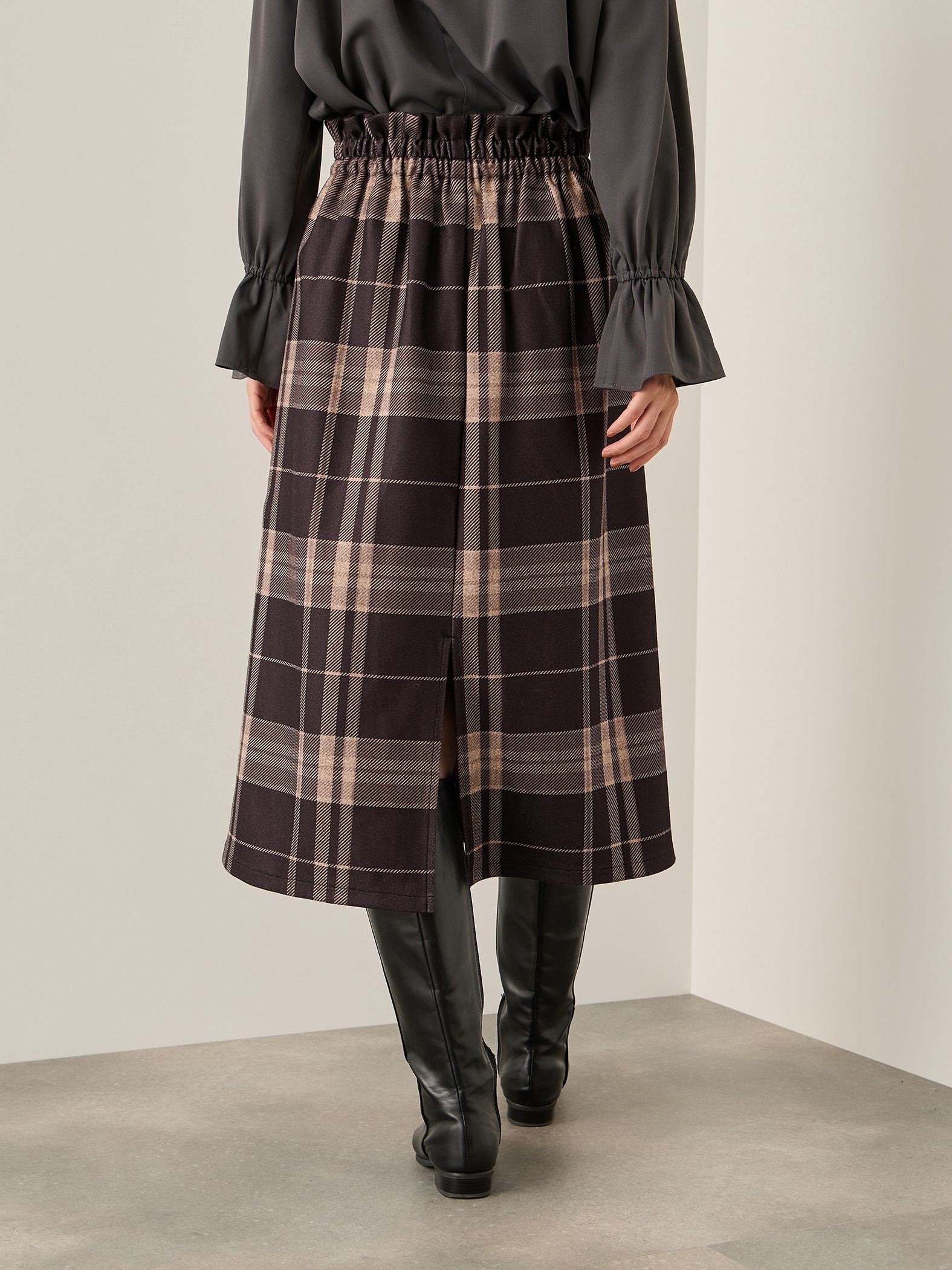 ブラッシュバックストレッチイージースカート≪洗濯機で洗える≫