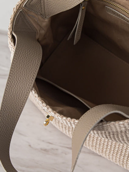 【violadoro】ラフィア調ベルトトート[V-8908]