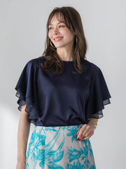 ラッフルスリーブブラウス