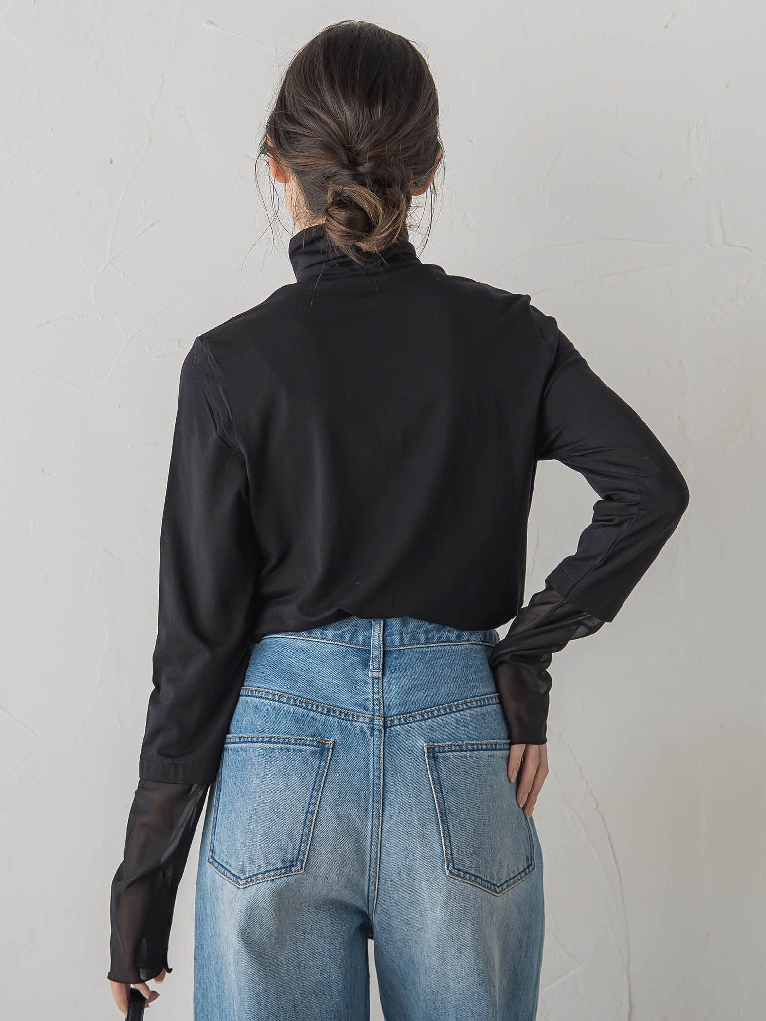 ウォッシャブルベア天竺カットソー≪洗濯機で洗える≫