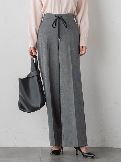 【大きいサイズ】エクセレントウォーム裏起毛ワイドパンツ