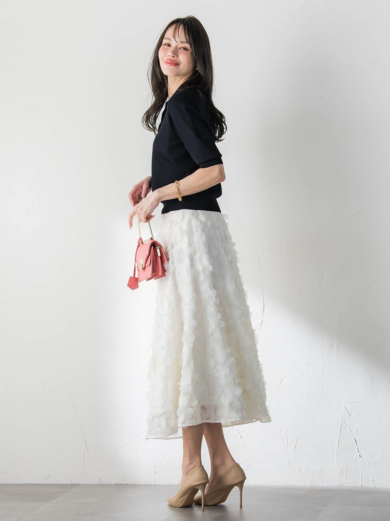 【WEB限定カラーあり】LUCINDAポロニット
