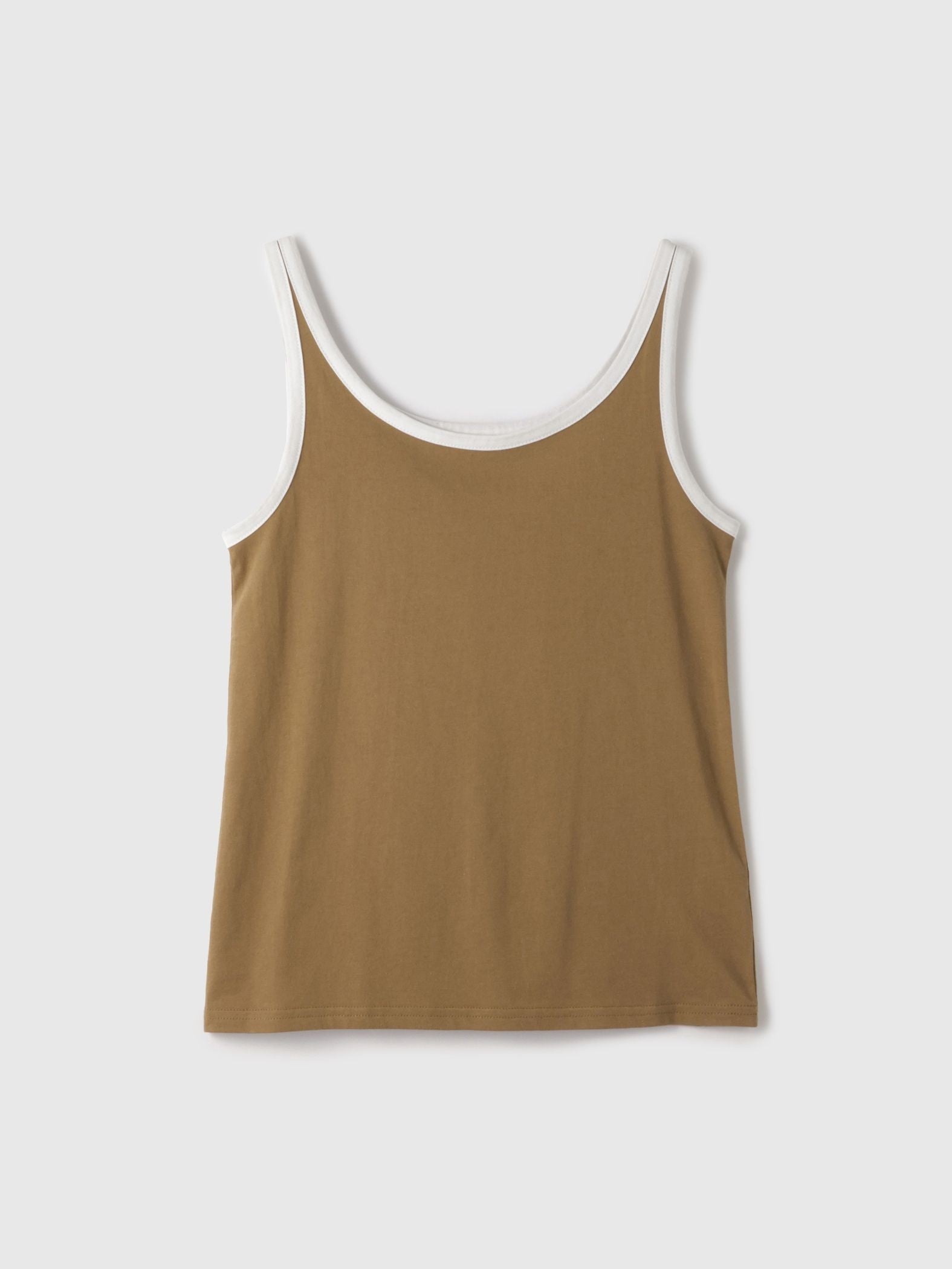 バイカラーパイピングタンクトップ
