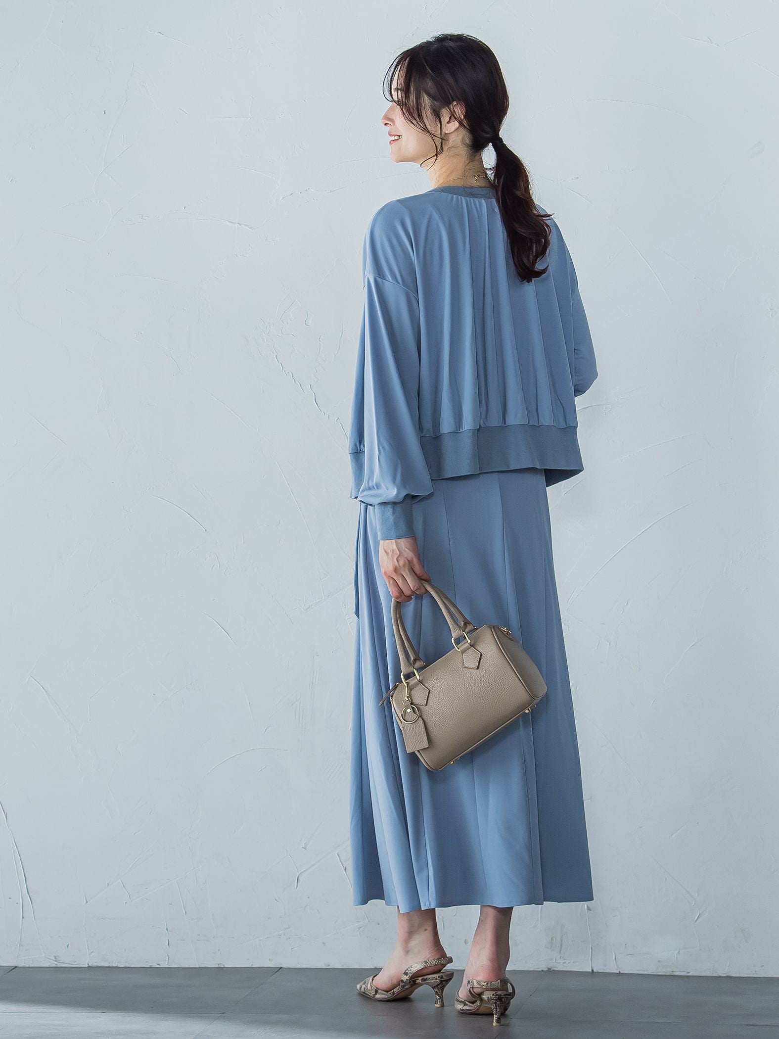 【WEB限定】ひやさらシワレスワンピース≪洗濯機で洗える≫