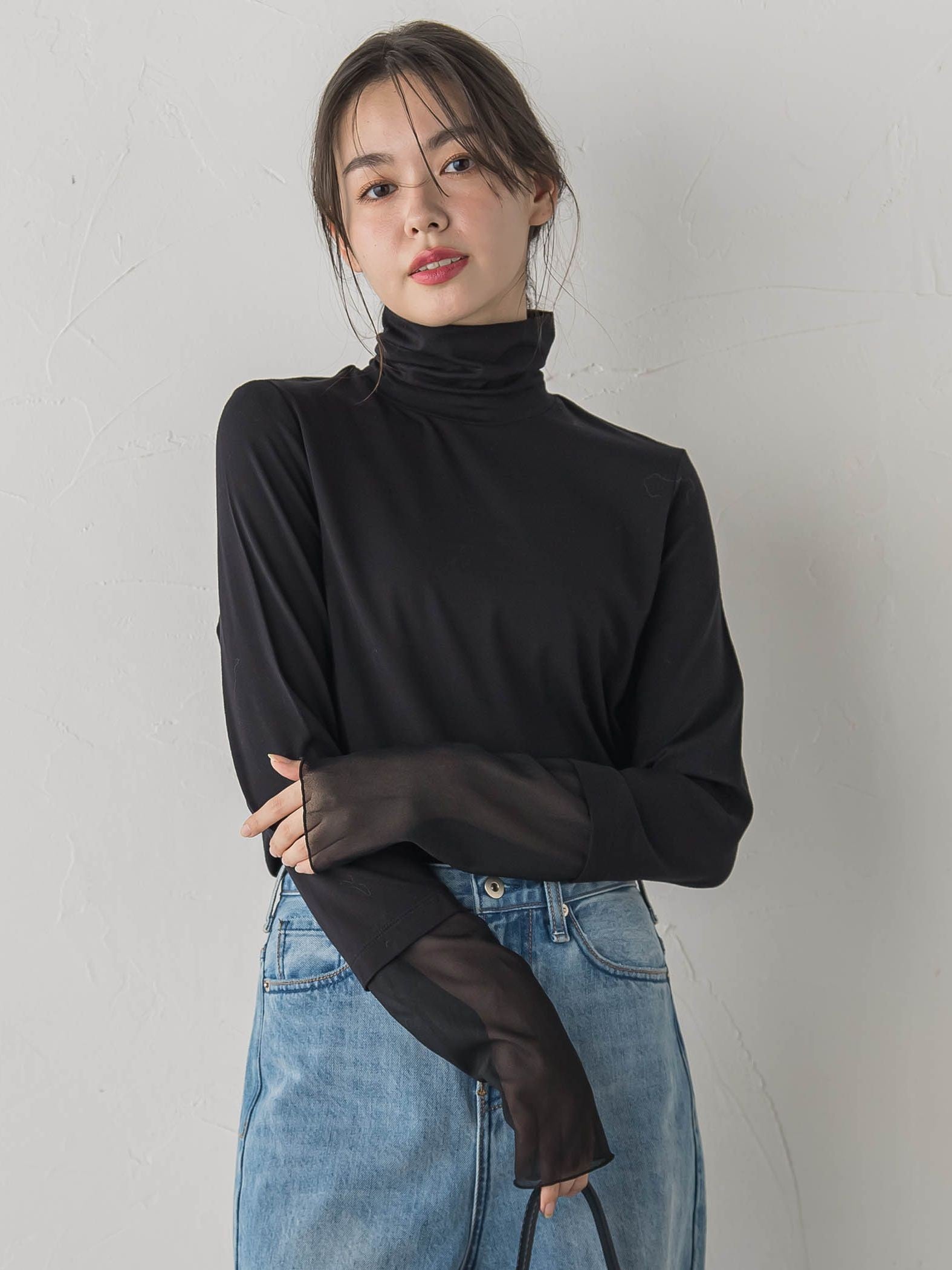 ウォッシャブルベア天竺カットソー≪洗濯機で洗える≫