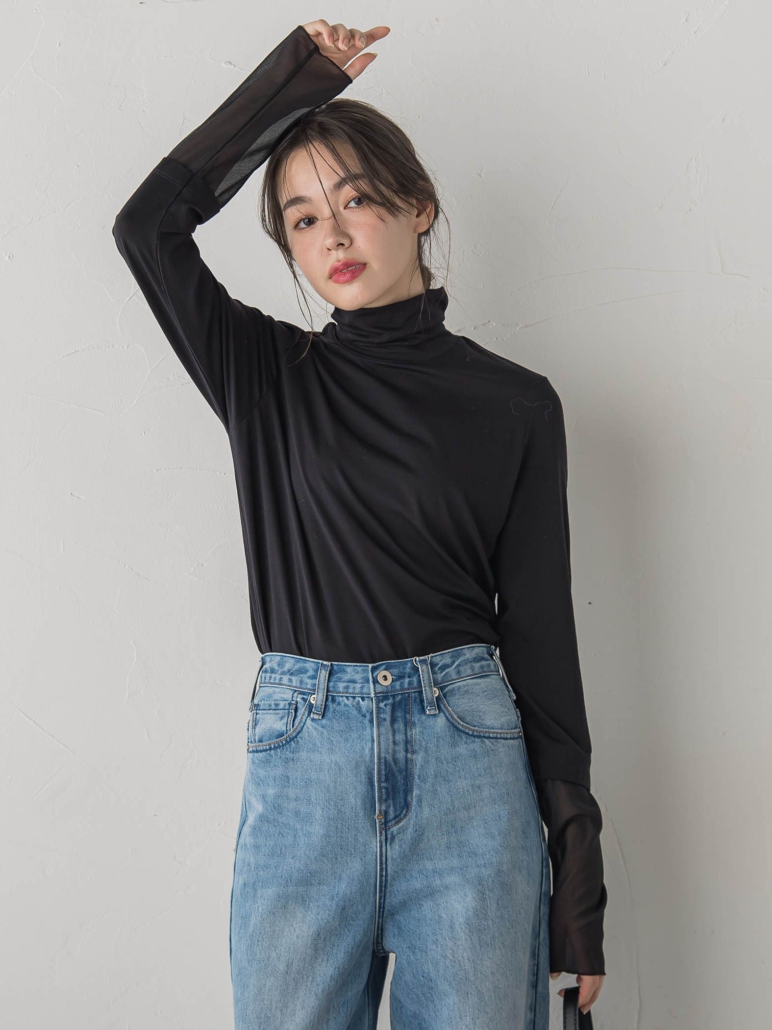 ウォッシャブルベア天竺カットソー≪洗濯機で洗える≫