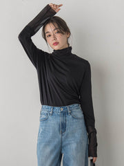 ウォッシャブルベア天竺カットソー≪洗濯機で洗える≫