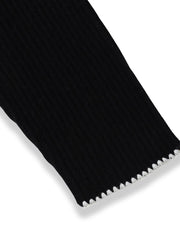 刺繍トリムハイネックニット≪洗える≫