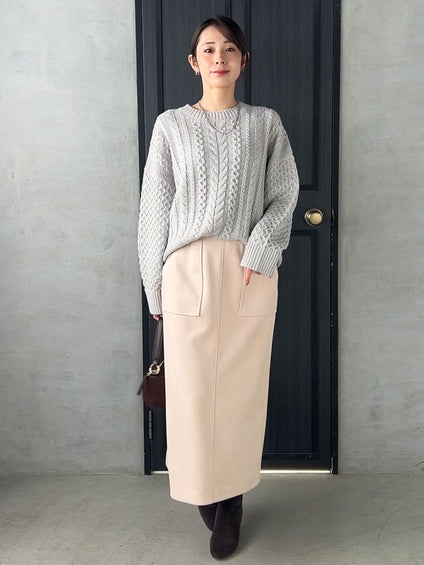 【WEB限定】フェイクスエードナロースカート≪セットアップ対応≫