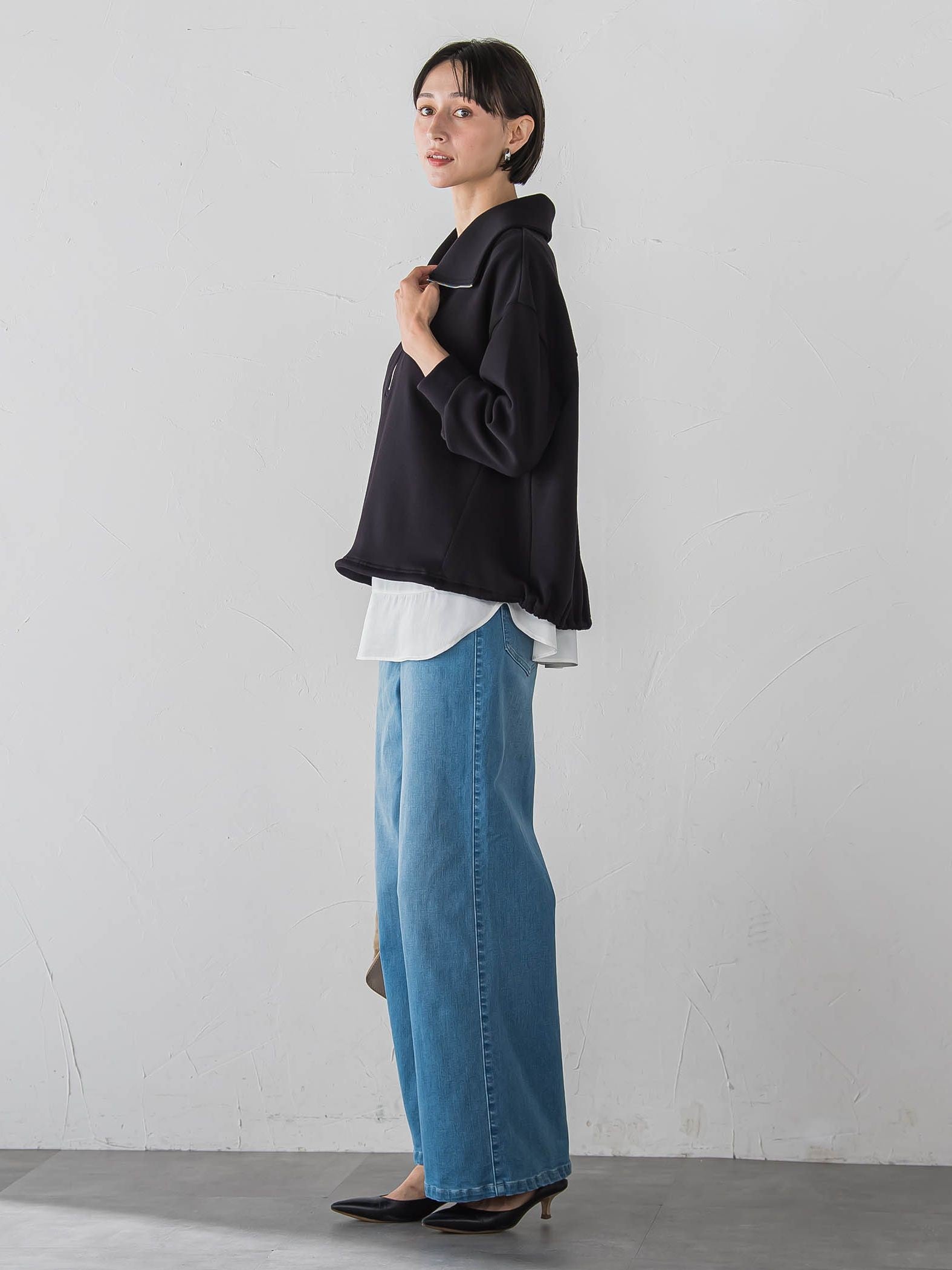 【WEB限定】裏起毛ジッププルオーバー