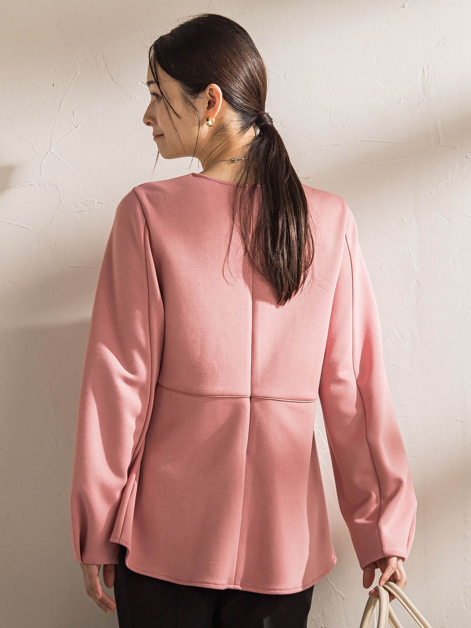 ペプラムシルエットプルオーバー≪洗える≫