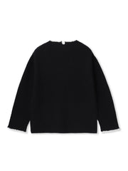 刺繍トリムハイネックニット≪洗える≫