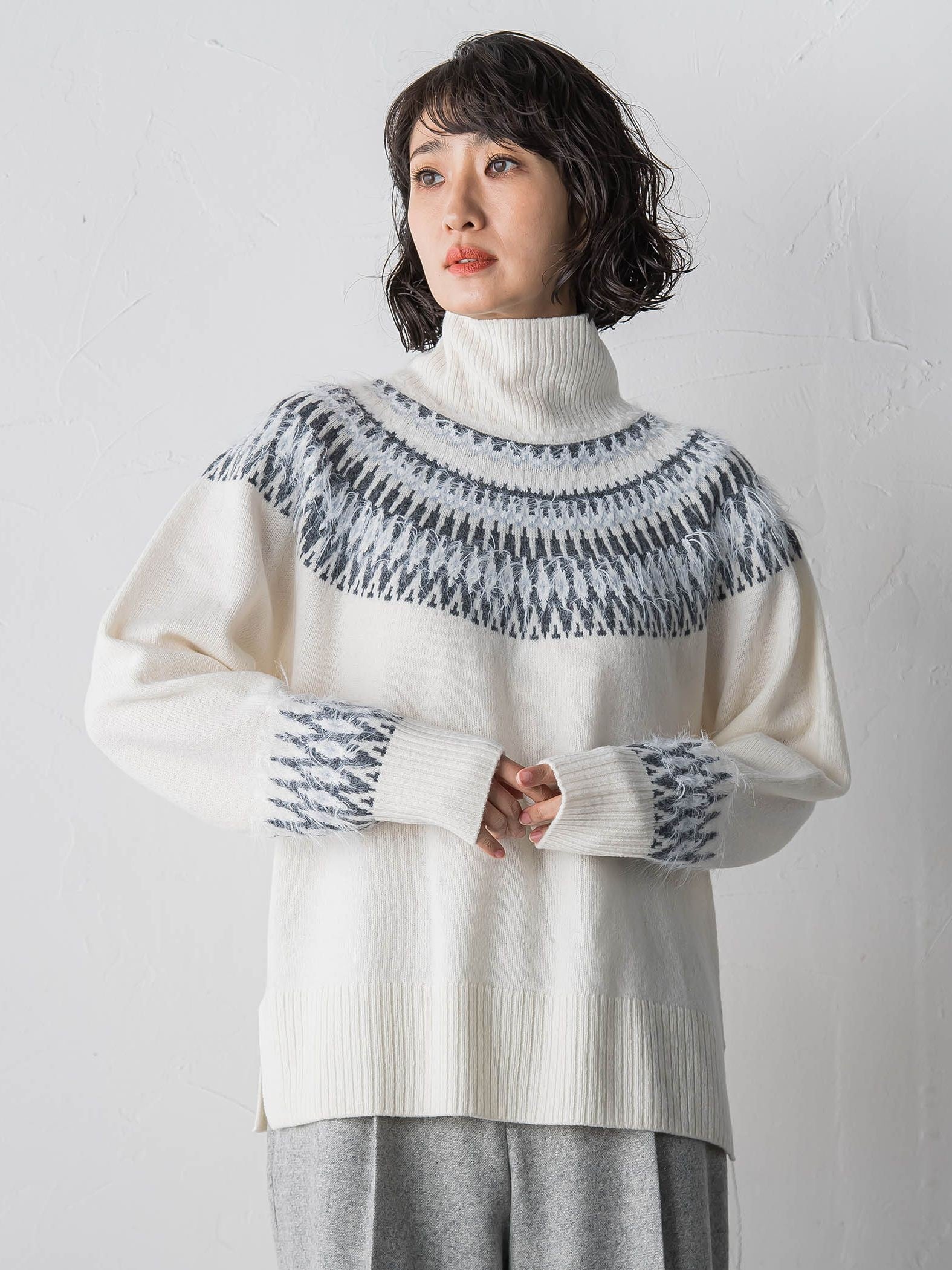 フェアアイル柄ニット