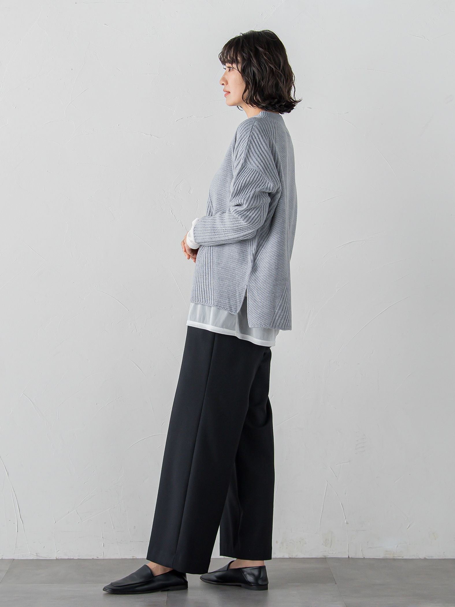 ヘリンボーンニット