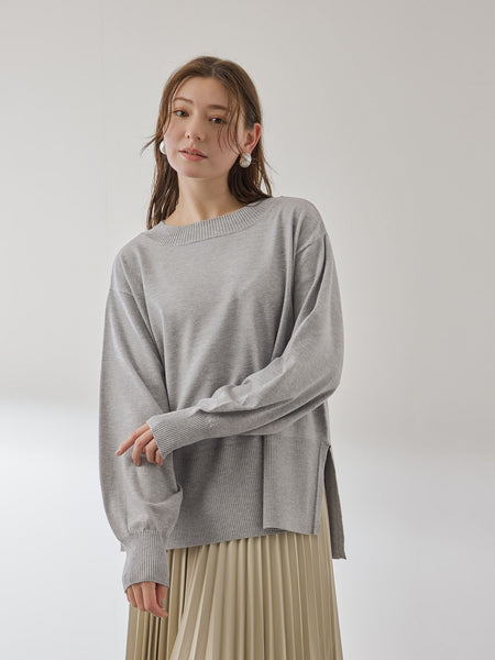 シアバターボートネックニット≪手洗い可能≫