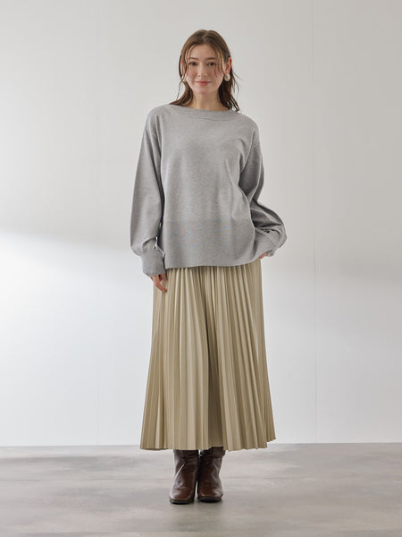 シアバターボートネックニット≪手洗い可能≫