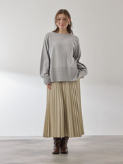 シアバターボートネックニット≪手洗い可能≫